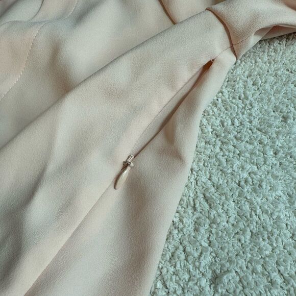 J. Crew Top Womens size 6 T Drapey Crepe Pink Faux Wrap Blouse V Neck Preppy - Picture 10 of 14